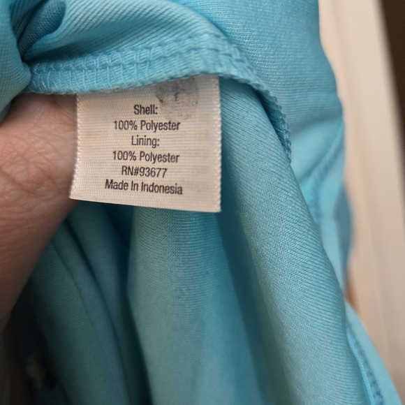 St. John's Bay 3X Blue Floral Blouse with yellow flowers - Picture 8 of 10